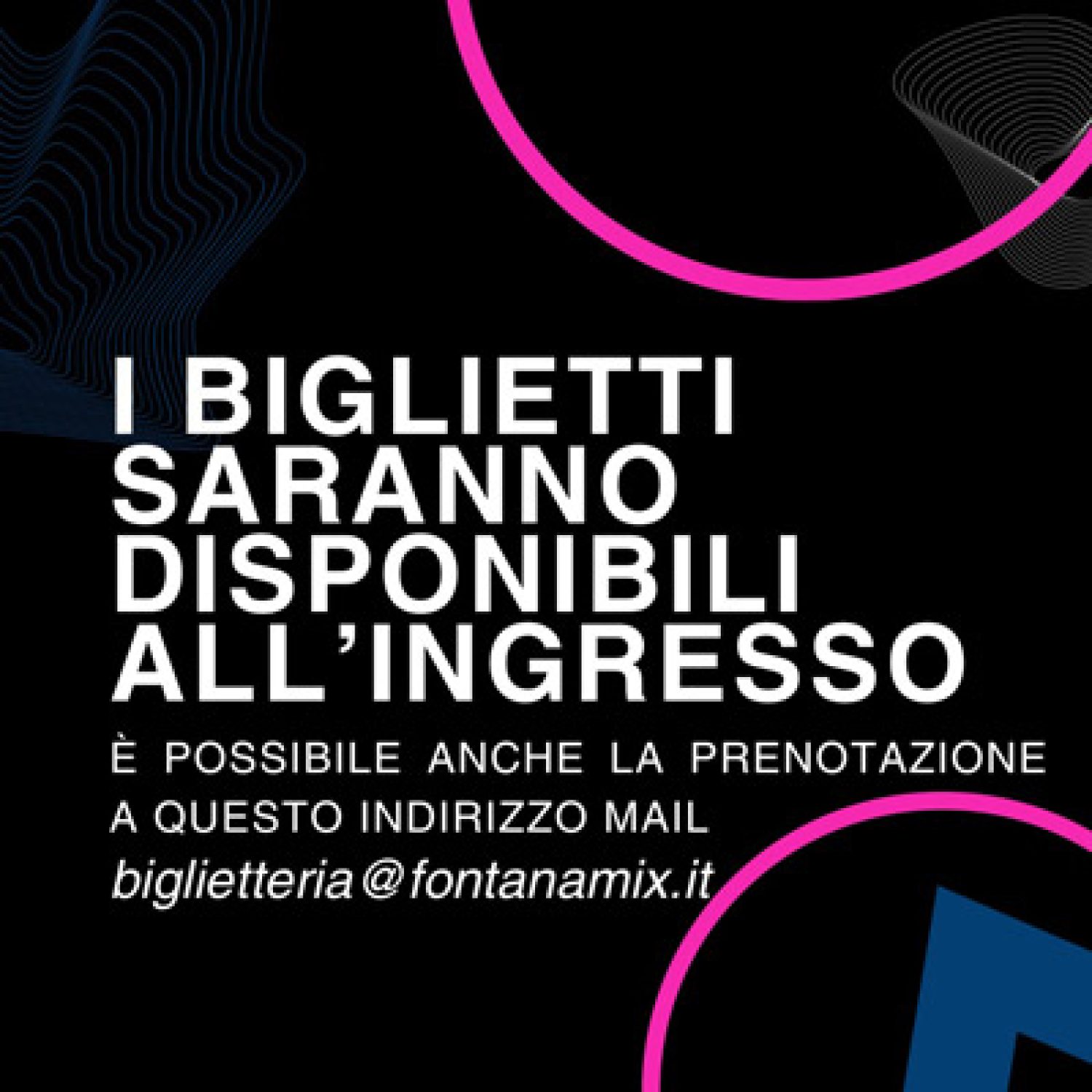 Prenota i biglietti inviando un e-mail